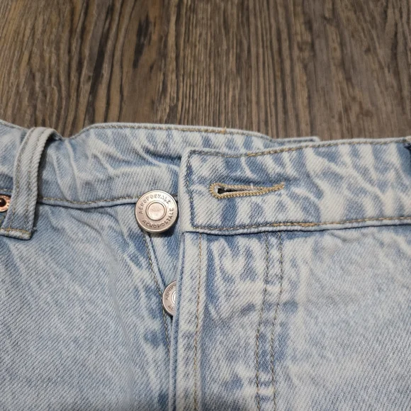 Aeropostale Blue Jean Shorts Distressed High-Waisted, Mom Short, Size 12 - Picture 10 of 16